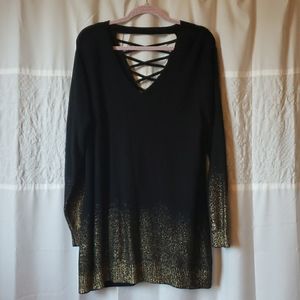 Torrid Black/Gold sweater